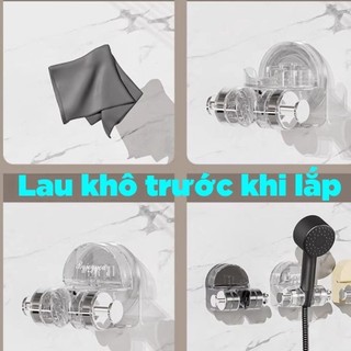 Giá Đỡ Vòi Sen Di Động xoay 90 độ, giá hút tường không cần khoan đục Luxhome
