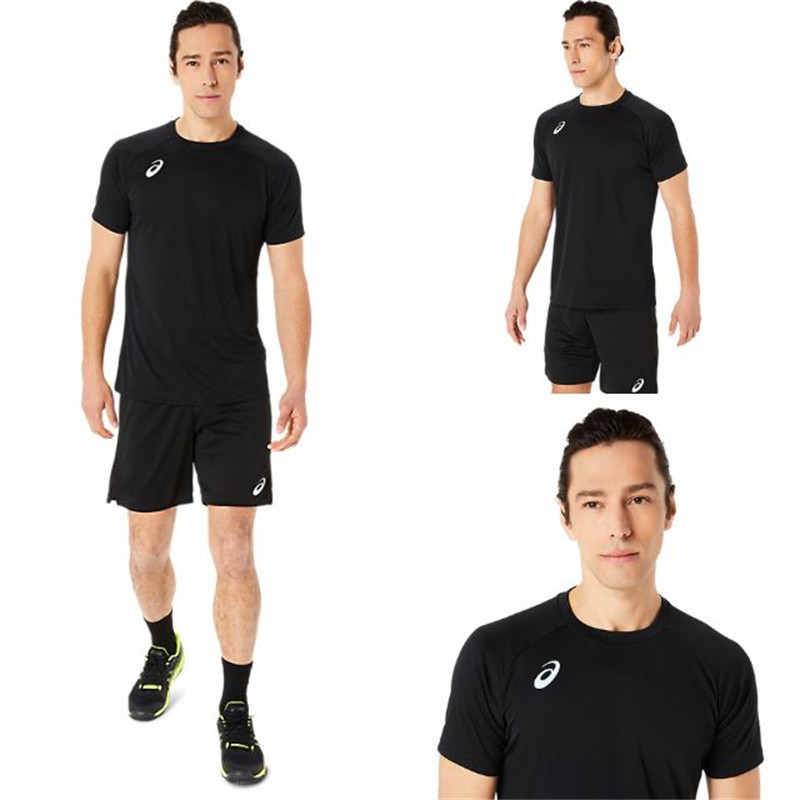 mới thể thao nam nữ 100% Cotton cao cấp Áo thun ngắn tay dáng rộng thông thường có quần áo bóng chuyền trên đầu