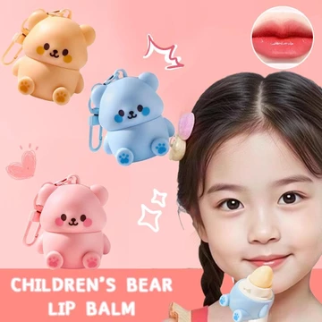 Son dưỡng môi gấu Thích hợp cho trẻ em Son dưỡng môi cầm tay nhẹ nhàng và không gây kích ứng có khóa dưỡng ẩm chống nứt nẻ Peeling Son dưỡng môi cho bé