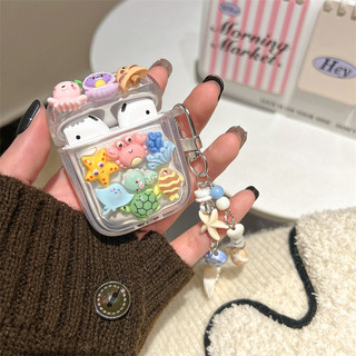 Động vật biển cho Airpods 1 / 2 3 Pro Pro Pro2 Airpods4 Bộ tai nghe Vỏ bảo vệ Bluetooth không dây Air Pods Pro 3 4 Vỏ bảo vệ tai nghe