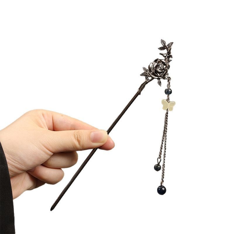 Mới Phong Cách Trung Quốc Phong Cách Cổ Xưa Tua Rua Kẹp Tóc Nữ Phong Cách Mới Cao Cấp Cảm Giác Kẹp Tóc Ngựa Mặt Váy Hanfu Phụ Kiện Tóc Hàng Ngày