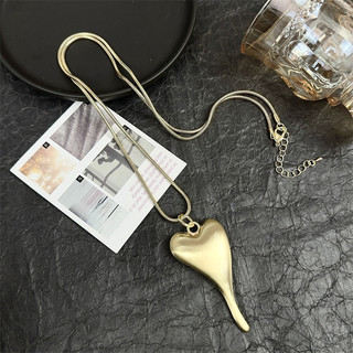 1 chiếc Dây chuyền xương rắn hình trái tim mờ không đều, đơn giản và cao cấp, sang trọng nhẹ nhàng, vòng cổ thích hợp