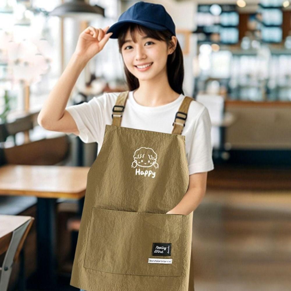 Tạp dề Kitch SLICELLIFE, Tạp dề đầu bếp chống bẩn chống dầu, Đồ nấu ăn hoạt hình chống nước không tay di động cho nhà bếp gia đình