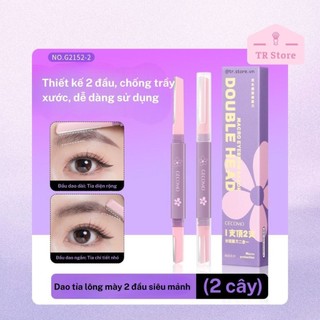 Dao cạo Gecomo 2 đầu đa năng siêu mảnh - Cạo lông mặt, chỉnh sửa chân mày