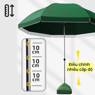 Ô Dù Chính Tâm Tròn Ngoài Trời Chất Liệu Vải Dù Polyester Che Nắng Mưa Cho Quán Café Kích Thước 2.2M