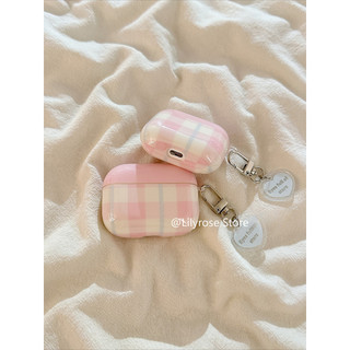 Vỏ tai nghe màu hồng cho AirPods 4 [2024] AirPods Pro2 Pro 3 2 1 Vỏ tai nghe không dây Apple có dây chuyền IMD Chic