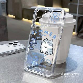 ibumpers Ốp Điện Thoại iPhone Dễ Thương Breezy Mùa Hè Cặp Đôi Họa Tiết Cặp Đôi Ốp Lưng Trong Suốt TPU Mềm Chống Sốc Cho IPhone 16 15 14 12 13 11 Pro Max IP 7 8 Plus X XS XR