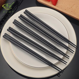[ELOY] 1 Cặp Hợp Kim Trung Quốc Đũa Thực Phẩm Nhật Bản Que Sushi Nhật Bản Có Thể Tái Sử Dụng Máy Rửa Bát Chống Trượt Hình Tre An Toàn Chop Cấp Thực Phẩm VN