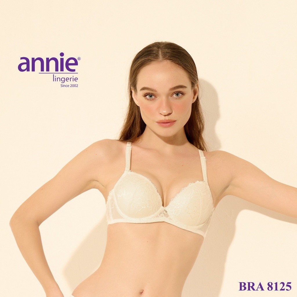 Áo Ngực Phối Ren Mút Dày Siêu Push-Up annie bra 8125 Chất Liệu Cao Cấp Thoáng Khí Mềm Mại