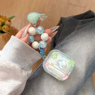 Cỏ nước cá heo cho AirPods 1 / 2 3 Pro Pro2 Pro3 Airpod4 Bộ tai nghe Vỏ bảo vệ Bluetooth không dây AirPods pro2 Pro3 3 4 Vỏ bảo vệ tai nghe