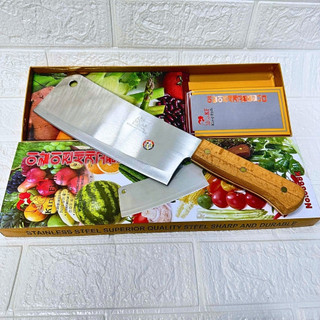[Giá Xưởng] Combo 3 Dao Chặt King Fish Hàn Quốc, Chặt Xương, Thịt, Cá – Lưỡi Sắc Bén, Cán Chắc Chắn