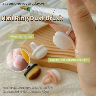 [savemoneyeveryday] Móng tay nghệ thuật Bàn chải chống bụi Bàn chải khóa Gel hình bầu dục Làm sạch bụi Trang điểm Bàn chải hình vòng Dụng cụ làm móng tay [vn]