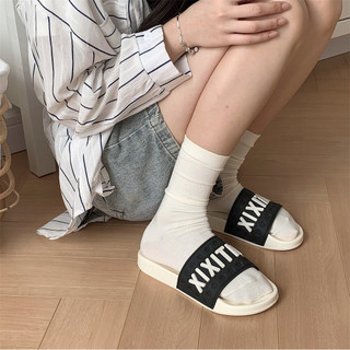XIXITIAO Sandal Chữ cái tiếng Anh Nam Nữ Thời trang ngoài trời Đế mềm EVA
