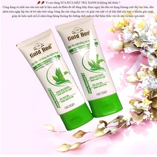 Sửa rửa mặt trà xanh Gold Bee trắng da ngừa mụn 100g