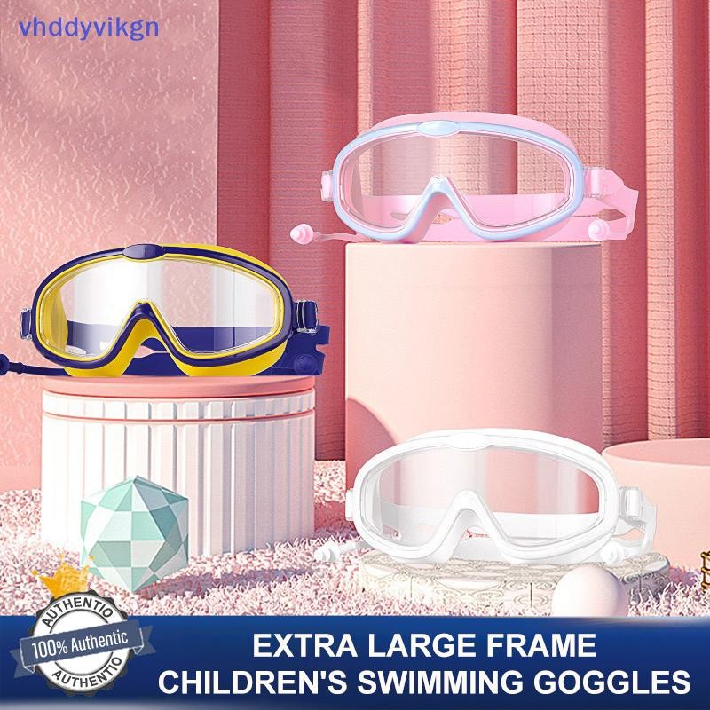 VHDD Trẻ Em Kính Bơi Khung Lớn Có Nút Tai Trẻ Em Chống Sương Mù Kính Bơi Bé Trai Bé Gái Bể Bơi Đi Biển Kính Bơi VN