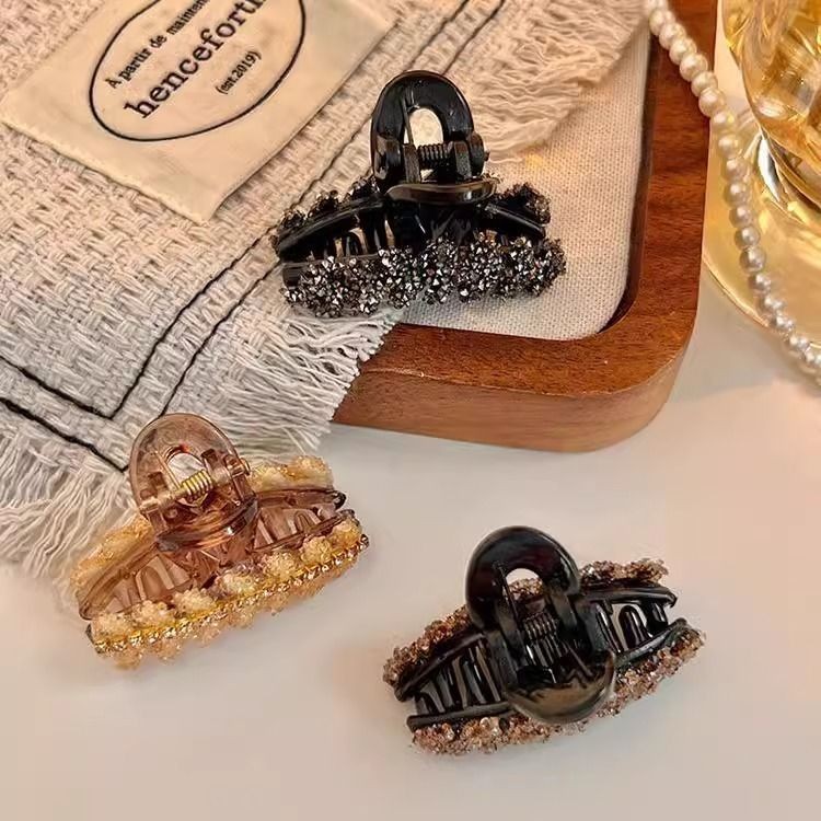 ✪Kẹp tóc nhỏ hình lúa mì bằng đá rhinestone sang trọng nhẹ cho phụ nữ, phù hợp với tóc mỏng, kẹp tóc nửa đầu, phụ kiện tóc TNPG