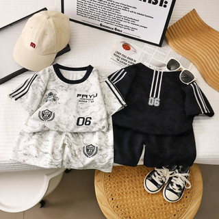 (6m-12Yrs) Bộ áo thun trẻ em mới Bộ đồ thể thao Bộ đồ chơi ngắn tay Bộ quần áo trẻ em