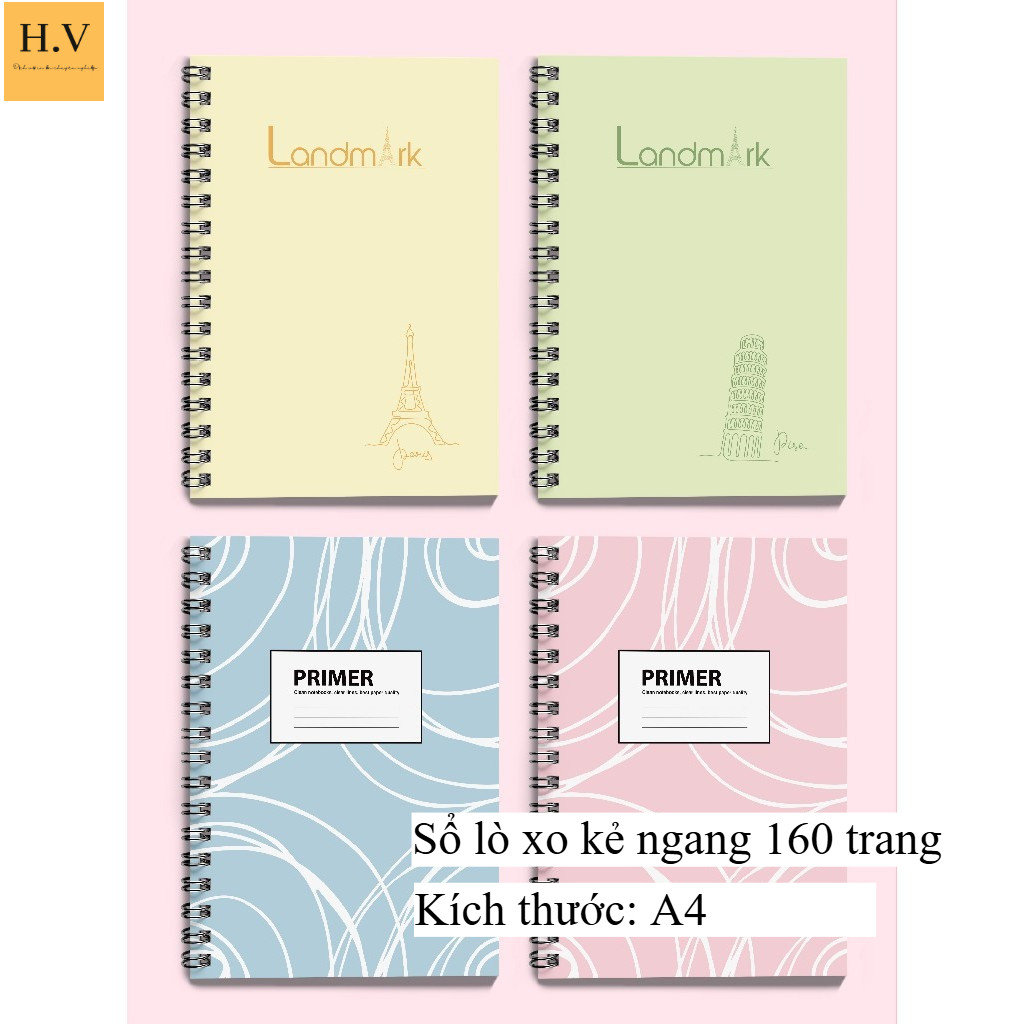 Sổ lò xo A4 kẻ ngang 160 trang, sổ ghi chú tiện lợi dùng để ghi chép ...