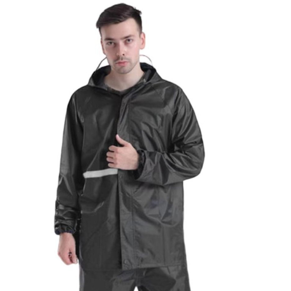 Áo mưa JKDESIGN unisex, bộ đồ mưa chống bão dày chống nước thoáng khí với dải phản quang