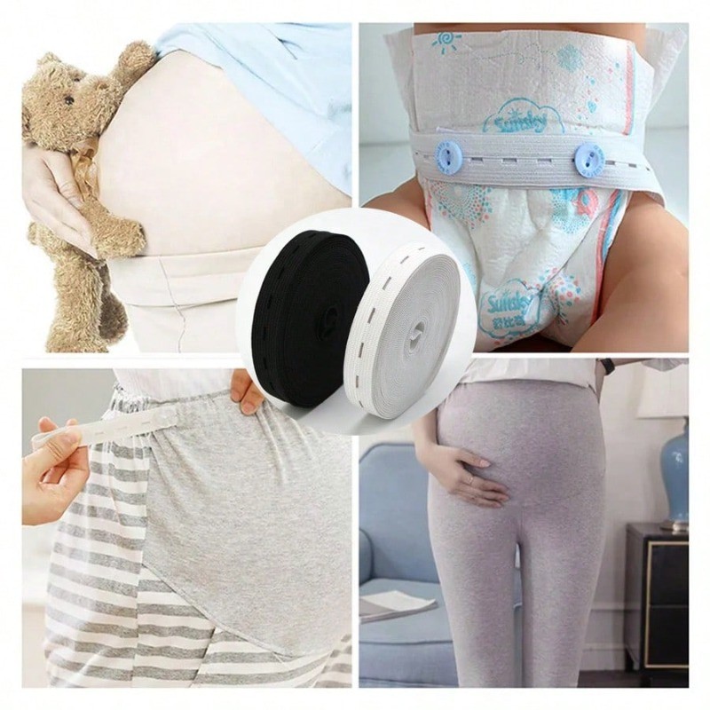 3M 2.5CM Nút Đan Dây Đàn Hồi Cao Su Dây Đàn Hồi Thích Hợp Cho Tự Làm May Quần Áo Quần Phụ Kiện