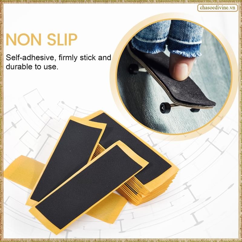 [K O G X] 20 Cái / lốc Đen Fingerboard Deck Uncut Tape Sticker Đen Foam Grip Tape Sticker 38mmx110mm