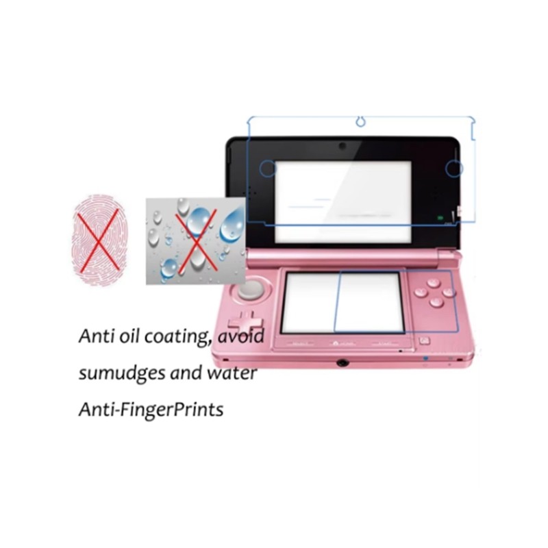 2pcs Screen Protector for 3DS Game Console Explosionproof Film Scratchproof