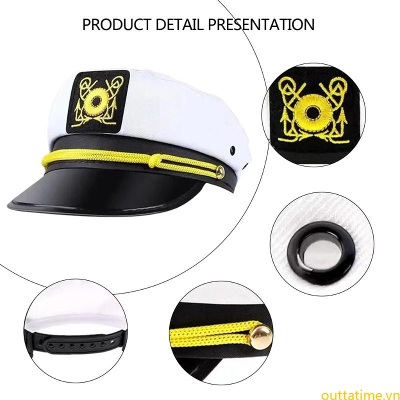 Mũ thuyền trưởng biển có thể điều chỉnh tốt nhất Mũ thủy thủ Mũ hàng hải Unisex Mũ đi biển sành điệu
