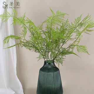Cành  18 lá măng tây dương xỉ Thiền Nhật Bản  nhân tạo từ nhựa cao cấp  ktrang trí hoa giả mềm mại trang trí cao 75 cm.