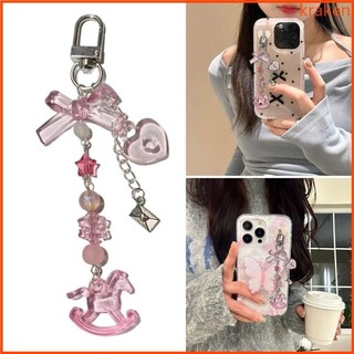 Kra Ngọt Nơ Móc Khóa Mặt Dây Chuyền Bốn Lá Cỏ Ba Lá Điện Thoại Quyến Rũ Cho Túi Chìa Khóa Điện Thoại Tai Nghe Ba Lô Túi Xách Trang Trí