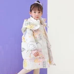Mùa Đông Phong Cách Mới-Trẻ Trung Dài Xuống Áo Khoác Đệm Phiên Bản Hàn Quốc Bé Gái Rời Có Mũ Trùm Đầu Ấm Áp Áo Khoác — ảnh 4