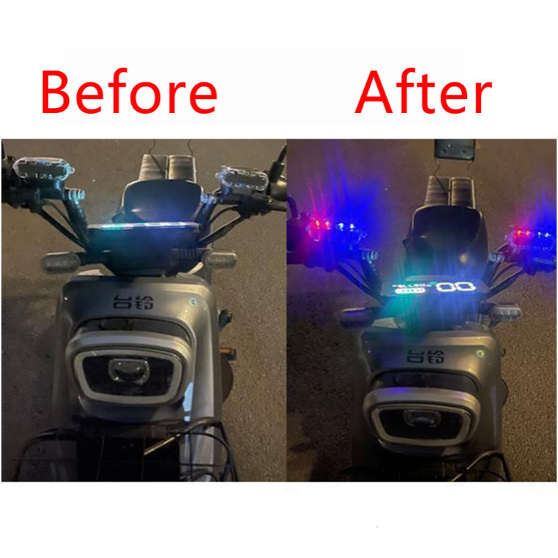 2 Đèn LED Xe Máy Đuôi Sạc Năng Lượng Mặt Trời Cảnh Báo Mini Đèn Hậu Chống Va Chạm Đèn Hậu UAV Nhấp Nháy Đèn Ngăn Ngừa Phía Sau Va Chạm Vào Ban Đêm Cho Xe Đạp Xe Máy