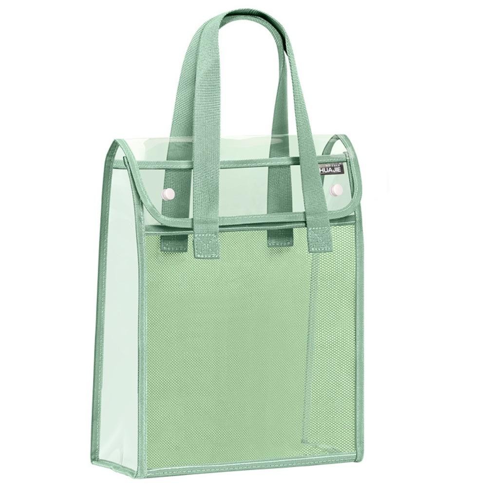 Túi xách thử nghiệm BAMBOOB, Túi đựng hồ sơ trong suốt đa chức năng trong suốt, Túi đựng tài liệu PVC dung tích lớn di động Đồ dùng văn phòng trường học