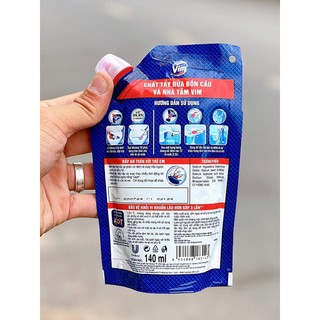 SET 10 BỊCH NƯỚC TẨY BỒN CẦU VIM DIỆT KHUẨN HIỆU QUẢ 140ML - HÀNG KHUYẾN MÃI