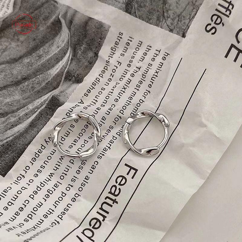 Bông tai vòng vàng xoắn diễu hành dành cho nữ, Vòng tròn dày không gây dị ứng Vintage Twist Earings Big VN