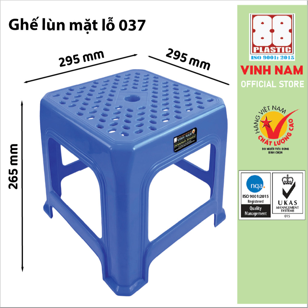 Ghế Lùn Mặt Lỗ Và Hoa Văn Chú Ngựa Vinh Nam Plastic Ghế Nhựa Lùn Cao Cấp Ghế Ngồi Bằng Nhựa 023-037