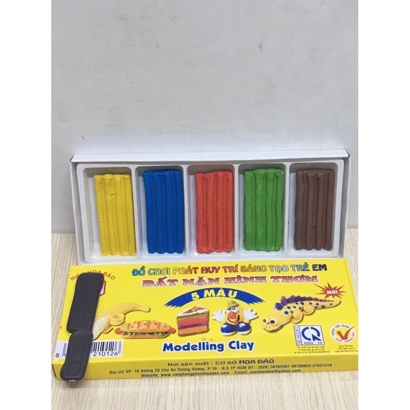 [ BÁN 2 HỘP ] Đất nặn Hoa Đào 5 màu/ 10 màu.