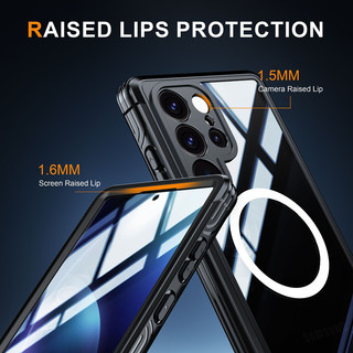 [Jlk] Dành Cho Samsung S25 Ultra ốp lưng s25 fe S24 Plus A16 Ốp Từ Tính Có Tích Hợp Bảo Vệ Màn Hình 360° Vỏ bảo vệ toàn thân Vỏ bảo vệ nhẹ Slim chống sốc trong suốt