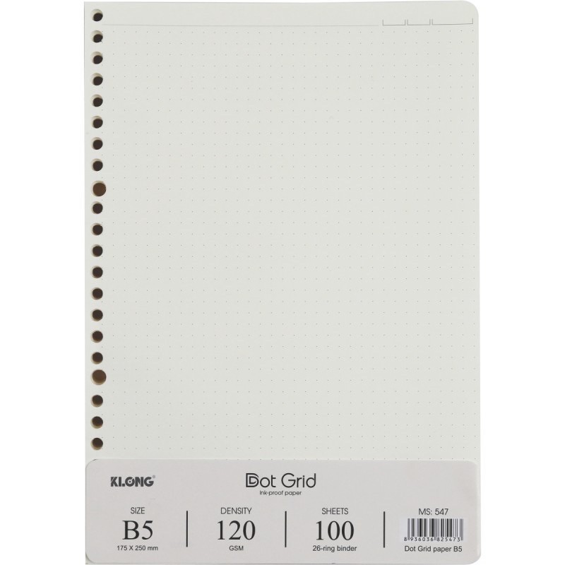 Sổ còng KLONG B5 Caro/ Grid. - Văn phòng phẩm