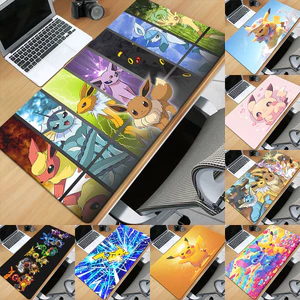 Pokemon Hoạt Hình Dễ Thương In HD Chơi Game Mousepad Khóa Máy Tính Cạnh Cao Su Tự Nhiên Thể Thao Điện Tử Bàn Miếng Lót Chuột Lớn