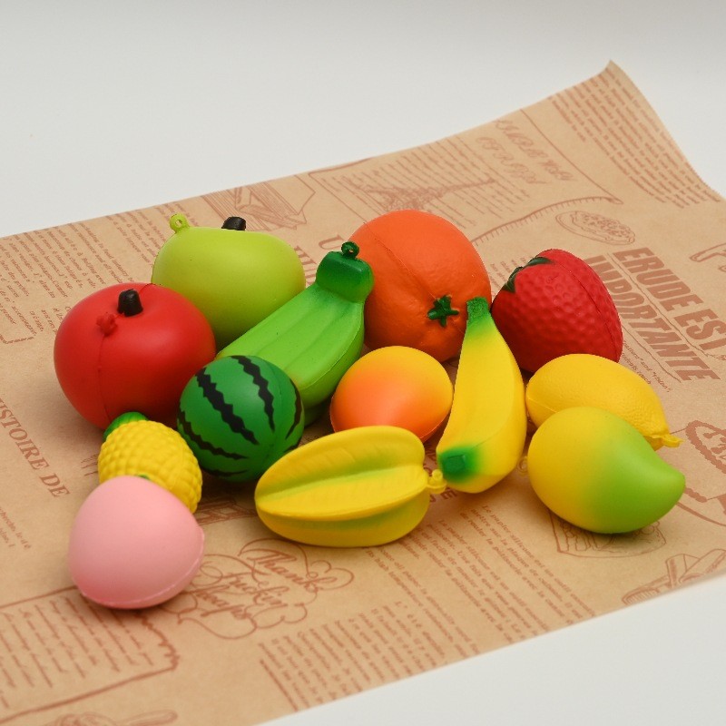 [Flip] Trái Cây Mini Squishy Đồ Chơi Mềm Mại Phục Hồi Chậm Giảm Căng Thẳng Fidget Đồ Chơi Quà Tặng Cho Trẻ Em Táo Chuối Xoài