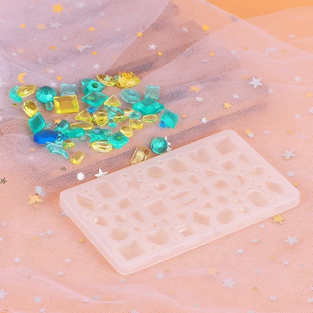 Diy Trang Sức Bông Tai Khuôn Silicon Hình Trái Tim Hình Học Giọt Nước Mặt Trăng Hình Bán Nguyệt Kim Cương Mặt Dây Chuyền Khuôn Socola Trang Trí Bánh Khuôn