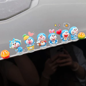 8 Chiếc Đôrêmon Q Phiên Bản Trang Trí Thu Nhỏ Bánh Sinh Nhật Trang Trí Nhựa Búp Bê Xe Đồ Trang Trí
