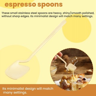 Thìa Cà Phê, 6 Thìa Espresso, Thìa Nhỏ Bằng Thép Không Gỉ 5.6 Inch Thìa Nhỏ Trà Thìa Nhỏ (Vàng)