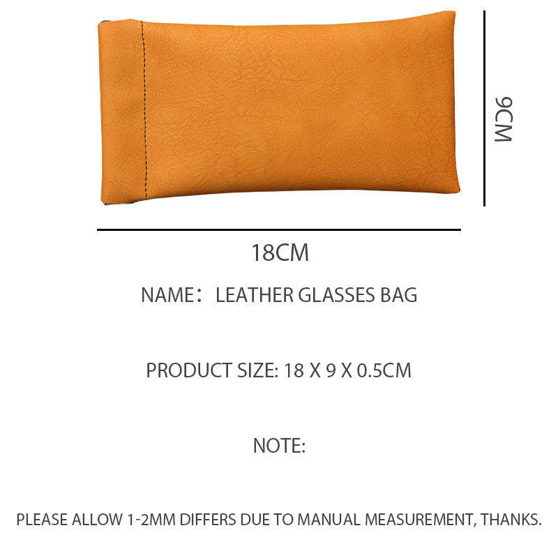 ✨[Wilburtay] Túi đựng kính mát Unisex Túi đựng kính da Túi đựng kính tự động đóng