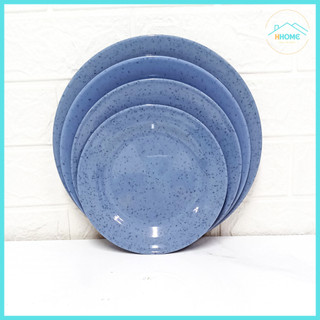 Dĩa Nhựa Melamine Tròn Cạn Nhiều Màu (Nhiều Size 13.5cm - 27.5cm) - Đựng Cơm Sườn, Thức Ăn