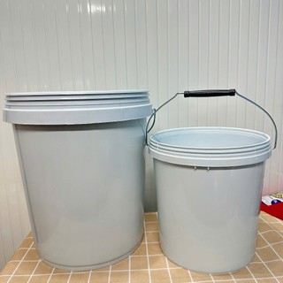 Xô nhựa tròn kiểu thùng sơn, 4 kích cỡ, dùng đựng nước đựng gạo, nhựa PP màu trắng, vàng, xanh (KHÔNG NẮP)- THÙNG SƠN NB