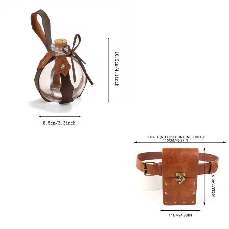 Bầu Trời Nam Phục Hưng Trang Phục Halloween Thời Trung Cổ Cướp Biển Thắt Lưng Túi Fanny Pack Vikinges Trang Phục Phụ Kiện Bộ Cosplay