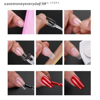 [savemoneyeveryday] 120 Cái Móng Tay Gel Dạng Kép Nối Dài Ngón Tay UV Builder Dụng Cụ Đầu Móng Tay [vn]
