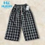Quần lửng kẻ caro, ống rộng, thời trang mùa hè - HiLiKhoiStore quần caro