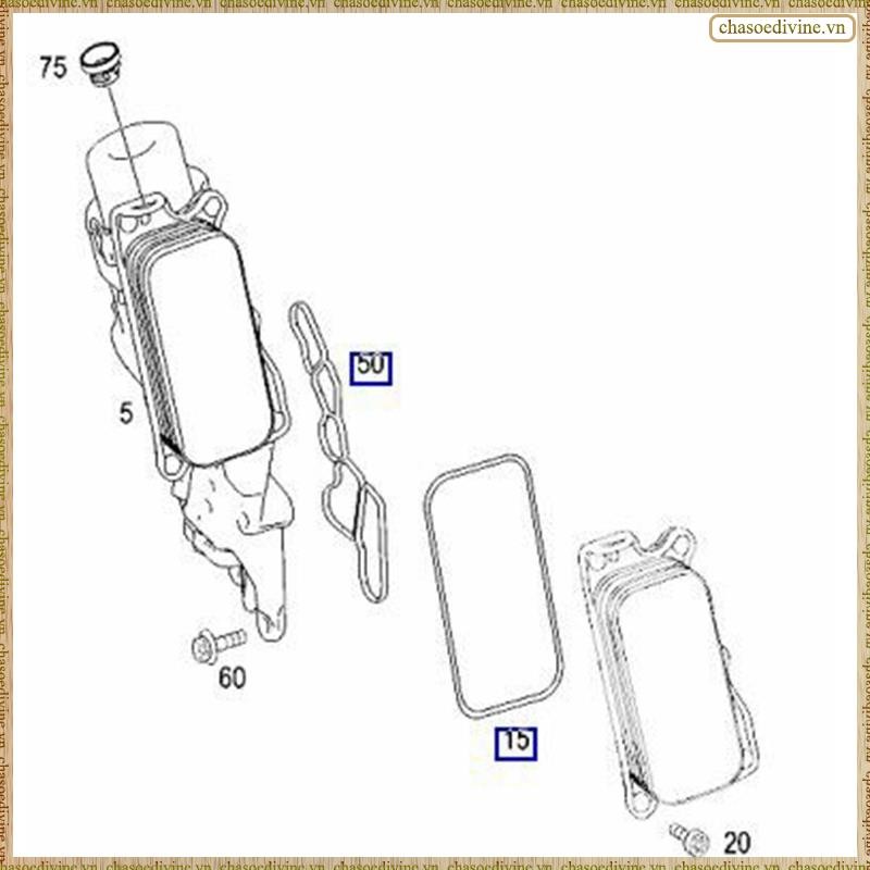 [K O G X] 2721840280 Vỏ lọc dầu + Vỏ đệm định giờ cho - W203 W204 CL203 2721840080 2721840380